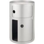 Bild von Kartell Componibili Container Baukastensystem rund silber H 61,5cm
