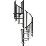 Bild von Minka Spindeltreppe Switch 36 – 295cm Geschosshöhe Weiß Schwarz 120cm Durchmesser