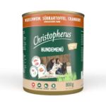 Bild von Christopherus Hundemenü mit Wildschwein, Süßkartoffel und Cranberry 12x800g