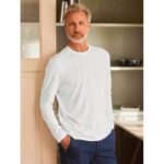 Bild von Avena Langarm-Shirt Baumwolle – Weiß – male – Size: 52