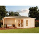 Bild von Alpholz 5-Eck Gartenhaus Liwa mit Anbau