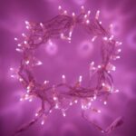 Bild von Lights4fun Core Connect 20m 200er LED Lichterkette pink koppelbar transparentes Kabel