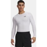 Bild von Under Armour HeatGear®Langarm-Oberteil für Herren Weiß / Schwarz XXL