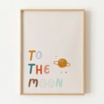 Bild von Kenay Home Bild Moon Mehrfarbig 30 / 40 / 70 cm x 21 / 30 / 50 cm