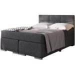 Bild von Massivart Boxbett 140 x 200 cm grau mit Stoffbezug – Modell ONE