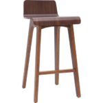 Bild von Barstuhl aus dunklem Holz 65 cm BALTIK