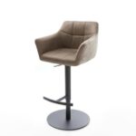 Bild von Barstuhl Yulo-Flex Vintage Taupe Drehfuß höhenverstellbar Metall, Barstühle