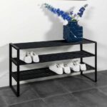Bild von Schuhregal Stahl in Schwarz 100x49x29 cm