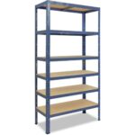 Bild von shelfplaza HOME 230x110x60 cm Schwerlastregal in blau mit 6 Böden und 145 kg Traglast pro Boden