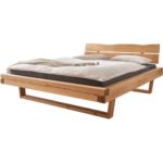 Bild von Massivart Balkenbett Massivholzbett 180 x 200 cm Kiefer geölt gebeizt – BEKE