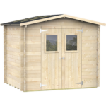 Bild von Alce Hobby 248×198  Gartenhaus aus Holz  Mit Fenstern und Doppelflügeltür  248x198x217 cm