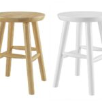 Bild von Runder Holz-Hocker als Beistelltisch oder Blumenhocker aus Kiefer