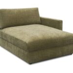Bild von Domo Longchair »Sonderburg« rechts – 115x150x86cm – olivgrün – Polyester / Holz / Eichenholz