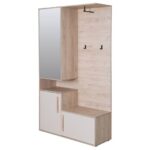 Bild von Roba Kompaktgarderobe »Entry« – 117x38x198cm – braun – Holz / Metall / Glas
