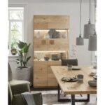 Bild von Vitrine 103x209cm ‘Monza’ Wildeiche geölt