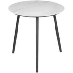 Bild von VEGA Outdoor Beistelltisch Sando groß 60×60 cm (ØxH); weiß/anthrazit; rund