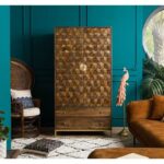 Bild von Kleiderschrank Mango 99x55x190 braun geölt DIAMOND #218