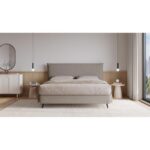 Bild von BRUNO Boxspringbett Prestige 160x200cm in Taupe Grau-Beige | 6 Farben & 4 Kopfteile wählbar | Luxus 27 cm Pulse-Latex-Matratze | Made in Germany