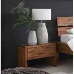 Bild von Nachttisch DAVID 50 x 34 cm massiv Akazie Nachtkonsole DAVID