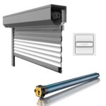 Bild von Elektrische Rolladen, Vorbaurollladen Modell Eckig, Kasten aus Aluminium, Weiß, 800 x 800 mm, mit ILMO Somfy Motor, individuell konfigurieren