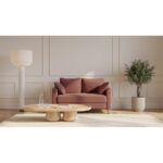 Bild von BRUNO Schlafsofa 120cm in Hazelnut Rot Braun | Flow | stabiles Massivholz & Boxspringkomfort