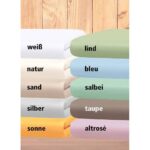 Bild von Hochwertige Elastic-Mako-Feinjersey-Spannbetttücher, Natur, Größe 936 (1 Topper-Spannbetttuch,150/200 cm)