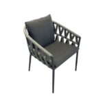Bild von Jati&Kebon Fortuna Dining-Sessel, Rope cross weaving – Rope grau melange Modern Country