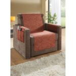 Bild von Wohnaccessoires mit gekettelten Abschlüssen in Melange-Optik, Terra, Größe 103 (Couchschoner, 100×200 cm)
